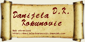 Danijela Kopunović vizit kartica